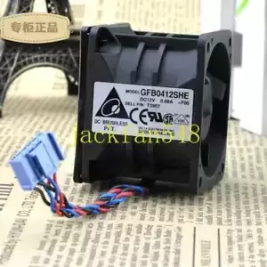 NEW DELTA GFB0412SHE BALL BEARING SERVER FAN 12V .68 AMP DELL 8X771 1750 USA