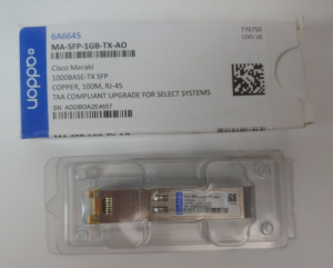 AddOn Meraki now Cisco MA-SFP-1GB-TX Compatible 1000Base-TX SFP Transceiver NEW!