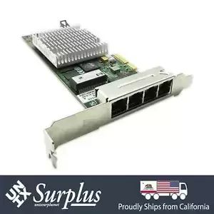 HP NC375T Quad Port 1GB RJ45 NIC PCIe x4 Server Adapter w/ High Profile Bracket