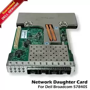 Genuine Dell Broadcom 57840S 10GbE Quad Port SFP+ Network Adapter JC10M XGRFF