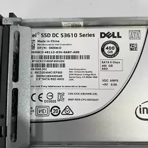 Dell 65WJJ 400GB MLC 2.5" 6GBPS SSD Hard Drive 065WJJ w/ Dell Bracket