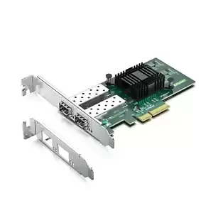 For Intel I350-F2 Gigabit PCIe x4 Network Card with Intel I350AM2 Chip Dual SFP