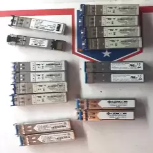 LOT OF 16 GBIC TRANSCEIVER MODULES, ETREME NETWORKS,GENCOM,CISCO,FINISAR