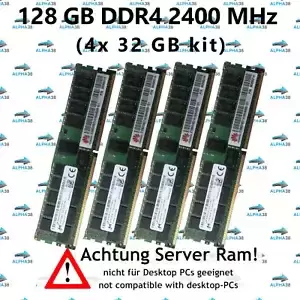 128 GB 4x 32 GB Rdimm ECC Reg DDR4-2400 Supermicro X10SDV-7TP4F X10SDV-7TP8F RAM
