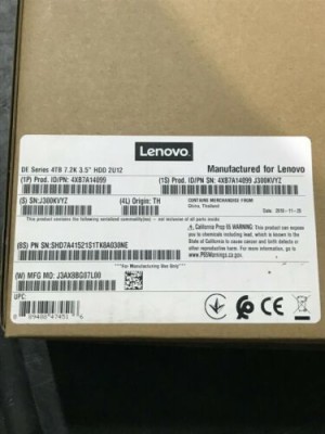 NEW 4XB7A14099 Lenovo ThinkSystem DE Series 4TB 7.2K 3.5" HDD 2U12 01PG622