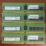 Lot of 4 Micron 8GB DDR4 1Rx4 PC4-2133P Server RAM 752368-581/MTA18ASF1G72PZ-2G1