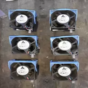 20WW07 SET OF 6 FANS FROM DELL SERVER, 12VDC:DELTA 1680MA, 60X60X40MM, IN MOUNTS