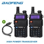 2x Baofeng * UV-5RTP * 144-148/420-450MHz 1/4/8W FM Ham Two-Way HP Radio + Cable