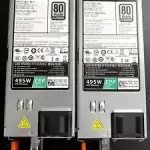 LOT of 2x Dell 9338D 09338D R630 R730 495W 80Plus Platinum Power Supply PSU