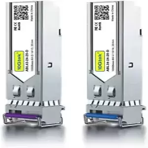 A Pair 1G SFP Bidi Transceiver 1490nm/1310nm Singelmode 20 km For Cisco and more