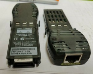 2x Cisco WS-G5483= 1000BASE-T GBIC Copper Gigabit Transceivers