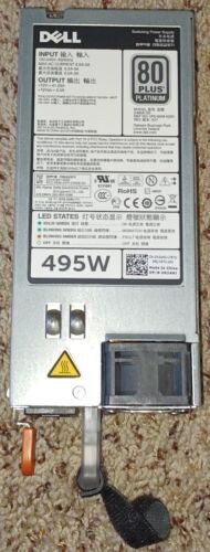 Dell PowerEdge 495W 80 Plus Platinum Server Power Supply, D495E-S0, Pulled