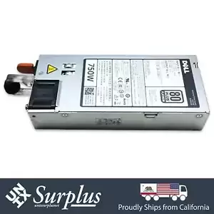 Dell 750W PSU Hot- Plug 80 Plus Platinum Power Supply for PowerEdge R620 R720