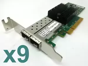 Lot of 9 Mellanox CX312B ConnectX-3 Pro 10gb Ethernet Dual SFP+ Port Low Profile