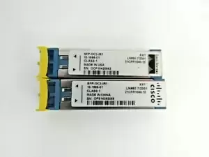 Cisco Lot of 2 10-1966-01 155Mbps SMF 15km 1310nm Duplex LC SFP Transceiver A-19