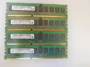4x MICRON 8GB 1Rx4 PC3-14900R DDR3-1866 Reg ECC Memory MT18JSF1G72PZ-1G9E1HE