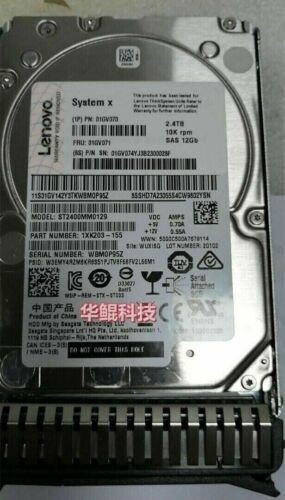 lenovo 01GV070 01GV071 2.4TB 10K 12GB SAS 2.5 G3HS M5 X6 Hard Drive HDD