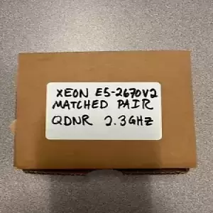 Matched Pair Intel Xeon E5-2670 v2 2.3GHz QDNR ES CPU Processor - Tested Works