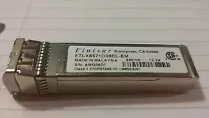 Finisar FTLX8571D3BCL-EM 10GE 10Gb/s  Multimode SFP+ optic Transceiver  30 WRTY