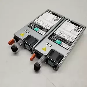 LOT 2X Dell PowerEdge Power Supply - 750W - 94% EPP 00XW8W R630 R730 T430 T630