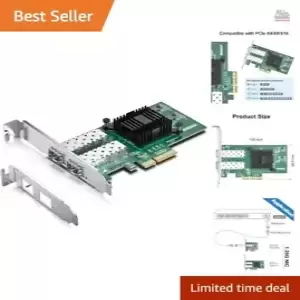 Ethernet PCI Express NIC Network Card - Dual SFP Ports - Intel 82576 Chip
