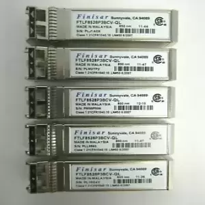 Finisar (Lot of 5) FTLF8528P3BCV-QL 8.5Gbps 850nm SFP+ Transceiver Module 4-4