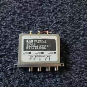 HP 8763C RF SMA Coaxial Transmission Line Radio Switch DC to 26.5GHz. 24VDC