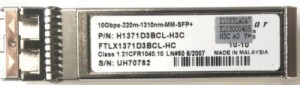 HP / H3C / Finisar 10GbE LRM SFP+ Transceiver SFP-XG-LX220-MM1310 JD093A 0231A0A