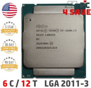 Intel Xeon E5-2608L V3 SR20B SR21P 2.0GHz 15M Six-Core LGA 2011-3 Server CPU 52W