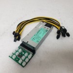 HP 1200W ETH ASICS Bitcoin Crypto Mining Power Supply / Breakout Board 12 Cables