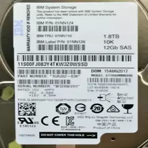IBM 01NN110 01NN124 AHF4 1.8TB 10K 12Gb SAS 2.5 HDD STORWIZE 2076 V7000 00FJ083