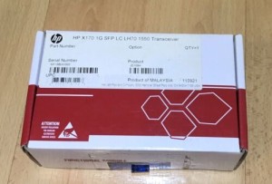 New Hp JD109A X170 1G SFP LC LH70 1550 Transceiver, Original, "Not a Compatible"
