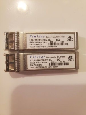 FTLF8528P3BCV-QL Finisar 8G 850nm SFP+ Transceiver (Pair) Bundle of 2