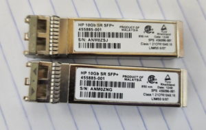 2x HP 455883-B21 455885-001 456096-001  10Gb SR SFP+ Optical Transceivers