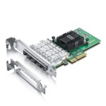 Gigabit Ethernet Server Adapter Quad SFP to PCIe x4 For Intel I350F4BLK I350-F4