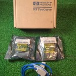 HP Procurve Switch 2424M Gig Stack Kit w/ 2 J4116A Transceivers & 2 Cables