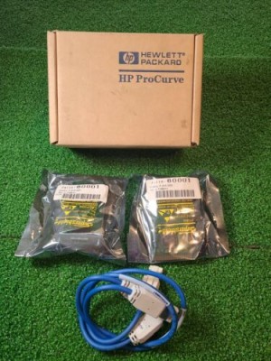 HP Procurve Switch 2424M Gig Stack Kit w/ 2 J4116A Transceivers & 2 Cables