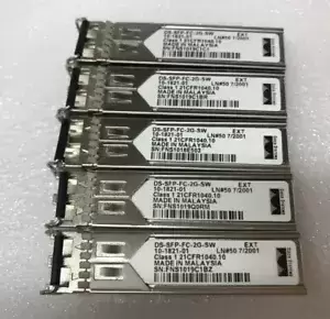 Lot of 5x Cisco 10-1821-01 DS-SFP-FC-2G-SW SFP Transceiver Genuine