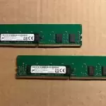 LOT OF 2 Micron Ram 1Rx8 PC4-2666V-RD1-11 ECC MTA9ASF1G72PZ-2G6D1RI C6-6(3)