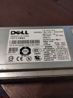 Dell PowerEdge 1850 Server Power Supply  AA23300 0JD090 550W 8A