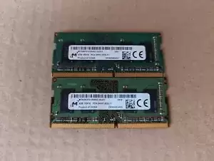 LOT OF 2 MICRON 4GB 1RX16 PC4 2400T LAPTOP MEMORY MTA4ATF51264HZ-2G3E1 V2-4(7)