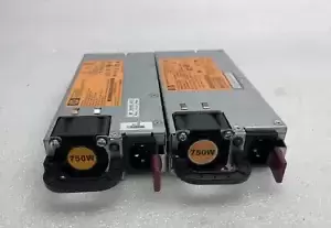 Lot of 2 HP 750W Server Power Supply HSTNS-PL18 506821-001 ~ FREE S/H