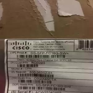 NEW Sealed Cisco DS-SFP-FC16G-SW with Hologram 16G Fibre Channel SFP Transceive