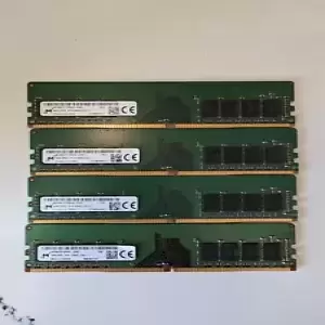 Lot of 4 Micron 8GB 1Rx8 PC4-2666V-UA2-11 NON ECC MTA8ATF1G64AZ-2G6E1 Memory