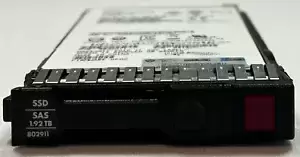 802891-B21 HPE 1.92TB SAS 12G READ INTENSIVE SFF SC 2.5" SSD 802911-001 w/caddy