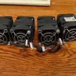 Lot (4) HP 12V Fan DR04XLG-12PUS1 from DL320 server w/fastening bolts
