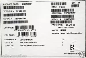 Intel HNS2600JF Compute Module 2U Rack, Socket R New Bulk Packaging V2 TECH