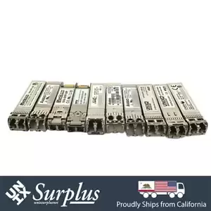 Lot of 10 Cisco Combination of SFP-10G-SR 10Gb SFP+ Transceiver SR Multimode