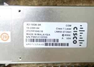 Cisco X2-10GB-SR 10-Gigabit Ethernet Transceiver Modules