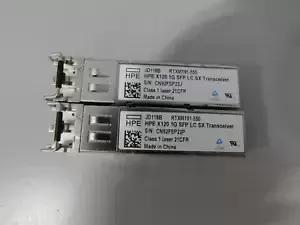 2x HPE JD118B X120 1G SFP LC SX TRANSCEIVERS